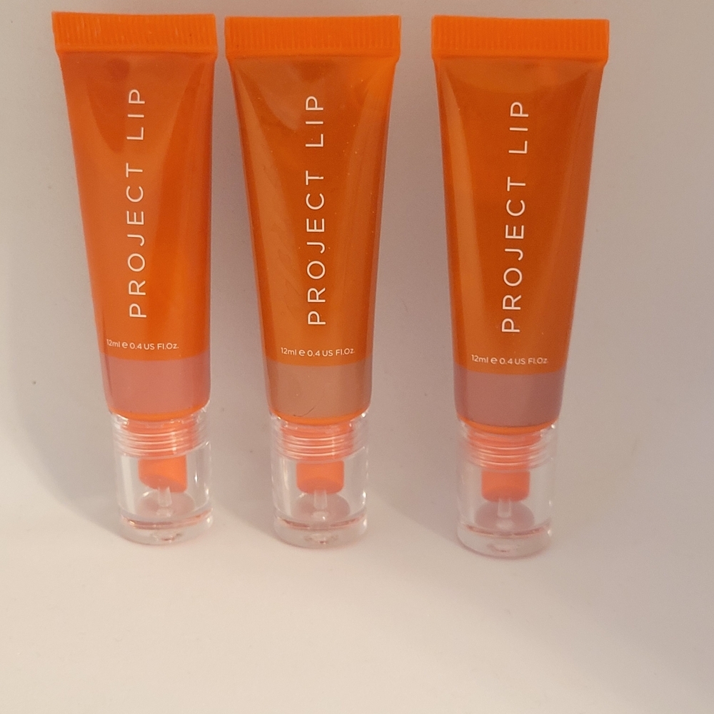 (3) Project Lip Hydrating Plumping Lip Jelly Glaze Trio 12ml/.4 fl oz UNSCENTED